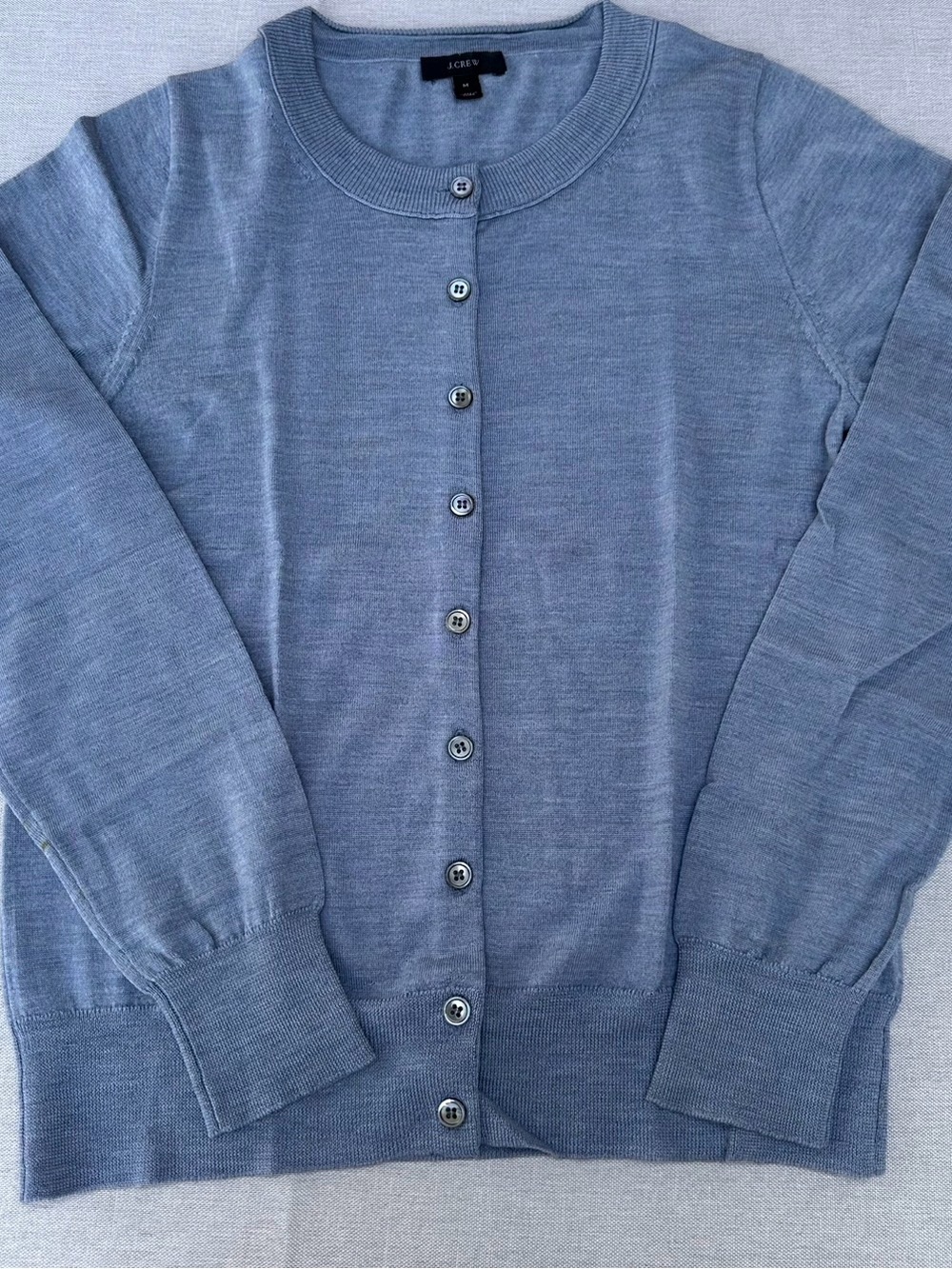 J. Crew Light Blue Button-Front Cardigan - Picture 1 of 2